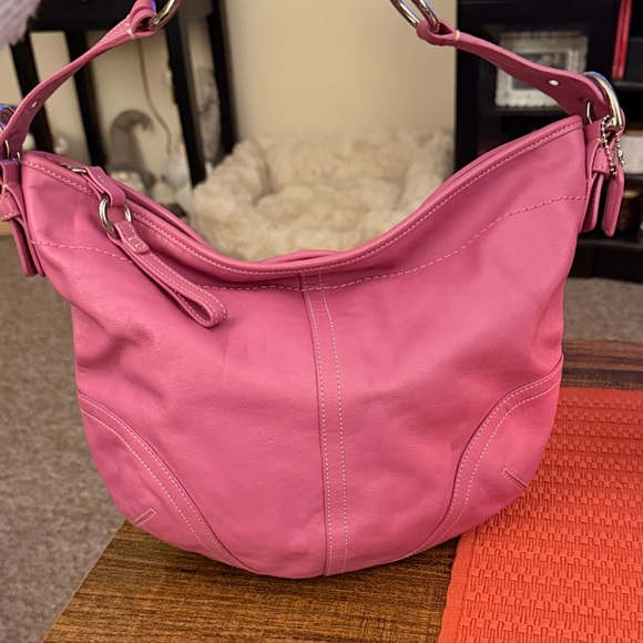 Pink Leather Women's Bag - Picture 1 of 7